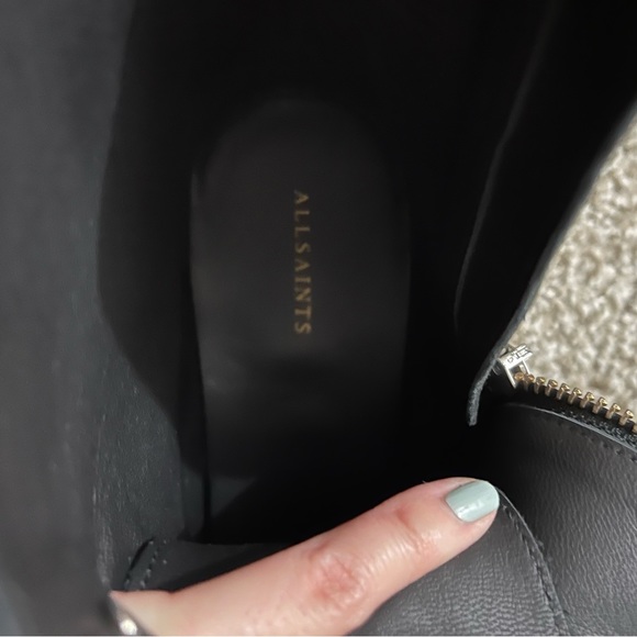 NEW All Saints Leather Katy Booties Black 7 - Picture 13 of 16